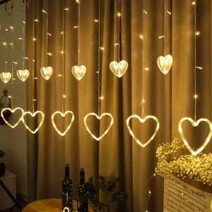 LED lys streng kærlighed gardin lys Valentinsdag bryllup