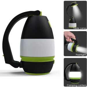 Genopladelig campinglygte 3 i 1 bordlampe Lanterne Campingtelt lommelygte Deformerbar arbejdslys med 2000mAh batteri LED udendørs indendørs