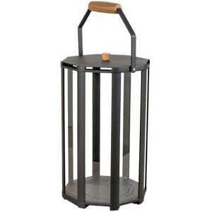 Cane-line Outdoor Lightlux Lanterne m. Hank Lille H: 41 cm - Lava Grey Aluminium/Teak