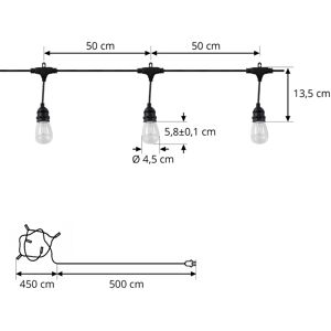 Prios Smart LED-lyskæde Liezel, 732 cm, RGBW, Tuya