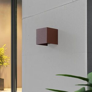 Lindby Smart LED udendørs væglampe Dara rust kantet CCT RGB Tuya