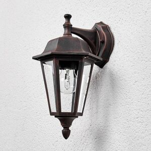 Lindby Lamina - udendørsvæglampe i rustoptik