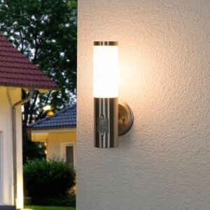 Lindby Kristof sensor LED-udendørsvæglampe, rustfrit stål