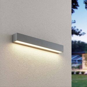 Lucande LED udendørs væglampe Lengo, 50 cm, sølv, 1-lys, aluminium