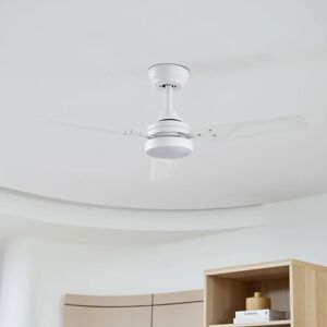 Lindby LED-loftventilator Aerallo, hvid, CCT, støjsvag