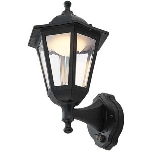 Lindby - Iavo LED Udendørs Væglampe w/Sensor Black/Clear