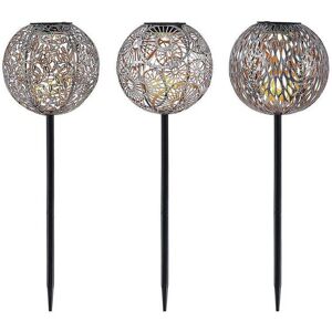 Lindby - Vilani LED Solcelle Havelampe 3 pcs. Silver