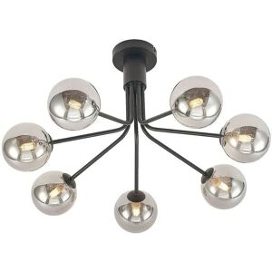 Lucande - Wynina 7 Loftlampe Black/Smoke