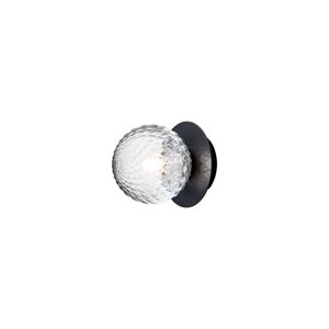 Nuura - Liila 1 Small Væg-/Loftlampe IP44 Black/Optic Clear