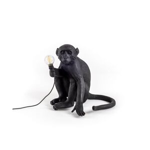 Seletti - Monkey Sitting Udendørs Bordlampe Sort