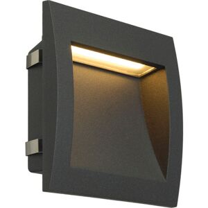 SLV Down Out Led L Indbygning Væg, Antracit, Smd Led 3000k, Ip55  Sort