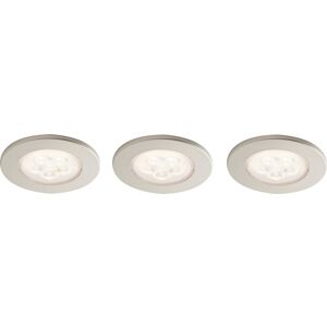 Loevschall Id Ind-/påbygningsspots, 3-Kit, 2,3w Led, Stållook