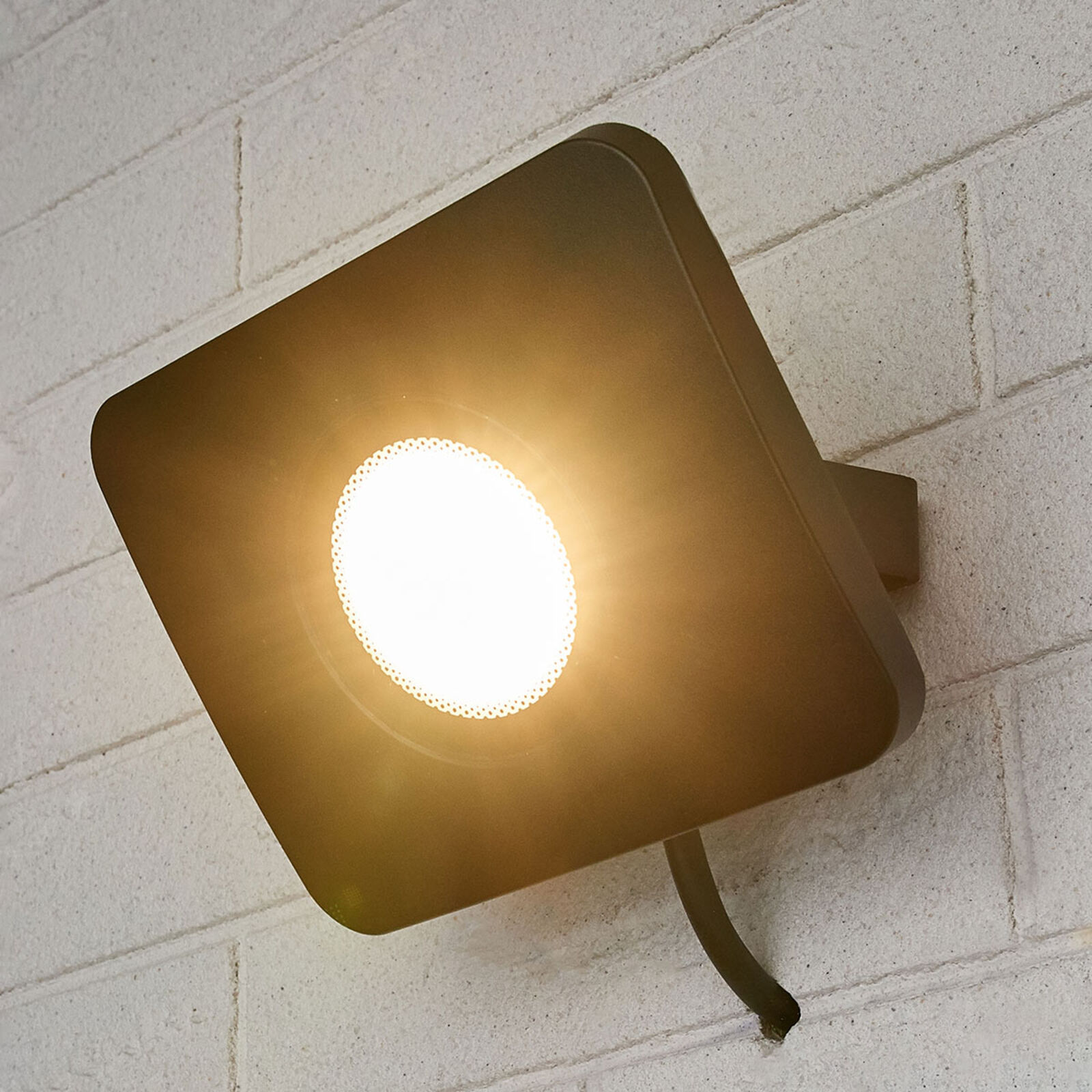 Lampenwelt.com Udendørs LED-vægspot Duke, jordspyd, alu, 30 W