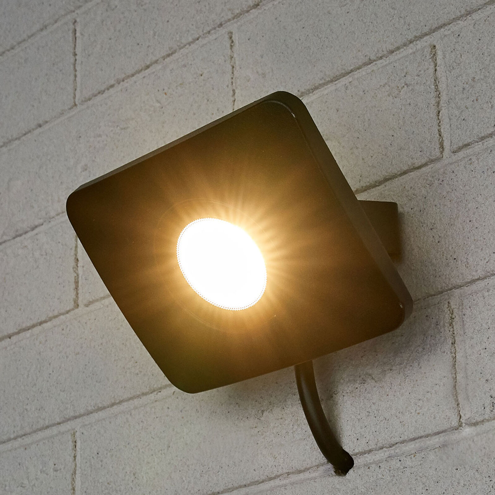 Lampenwelt.com Udendørs LED-vægspot Duke, jordspyd, alu, 20 W