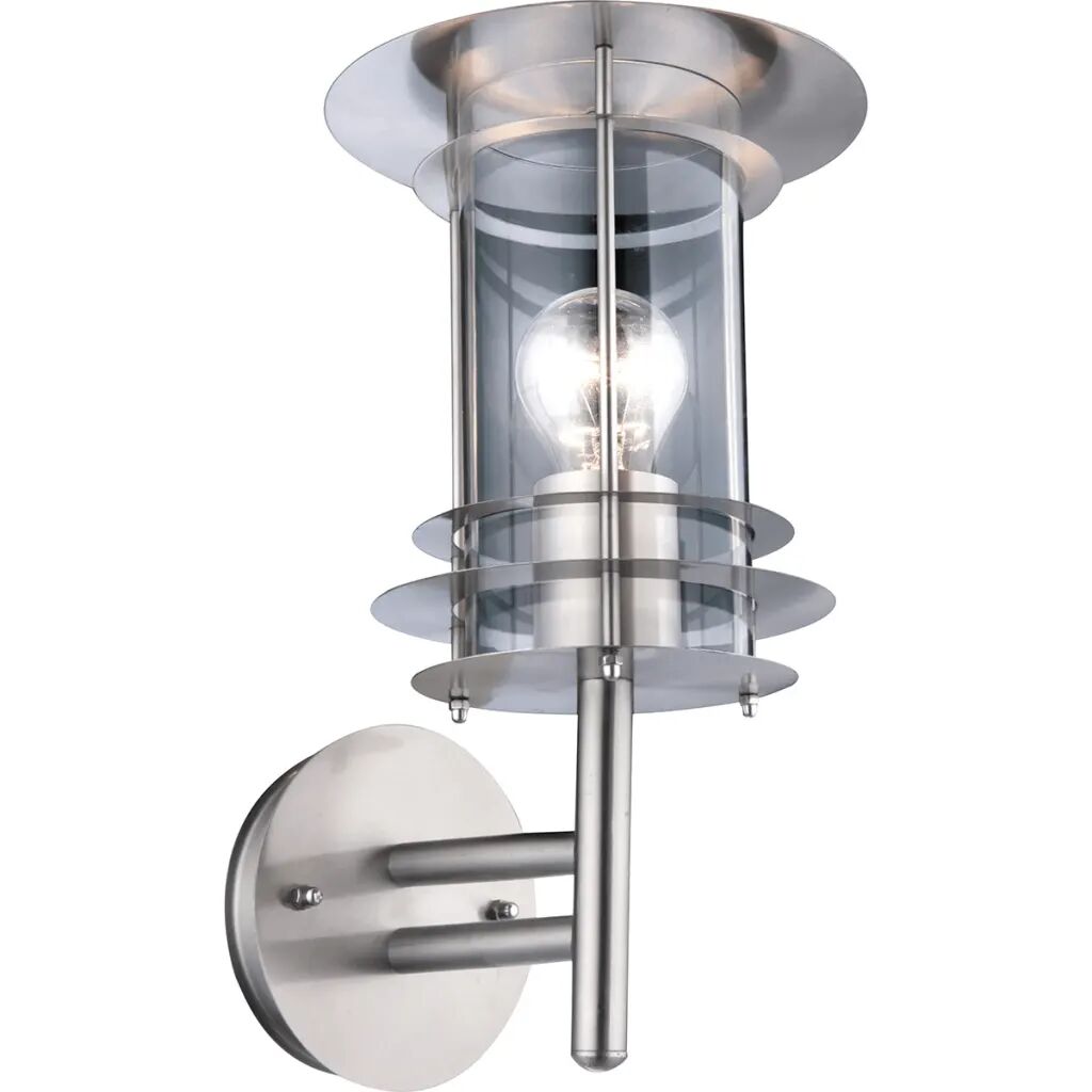 GLOBO udendørs væglampe MIAMI rustfrit stål sølvfarvet 3151