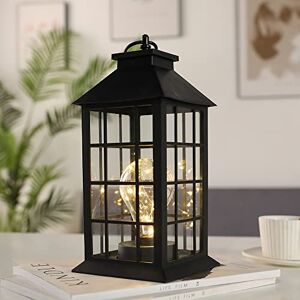 JHY DESIGN Lámpara de mesa decorativa con pilas, funciona con pilas,  lámpara interior con bombilla LED, linterna al aire libre, ideal para  decoración