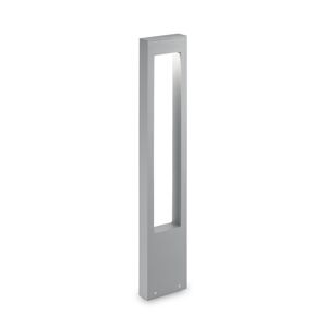 Ideal Lux Lámpara baliza exterior de aluminio gris con cristal templado