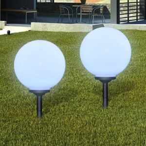 vidaXL Lámparas de camino de jardín 2 uds LED 30 cm con pincho