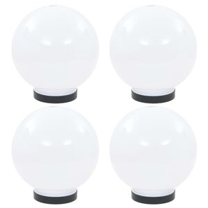 vidaXL Lámparas de bola LED 4 unidades esféricas PMMA 20 cm