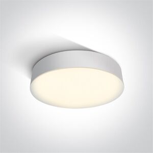 One Light Plafon Superficie Led  67390/w/c Blanco 21w 4000k Ip65