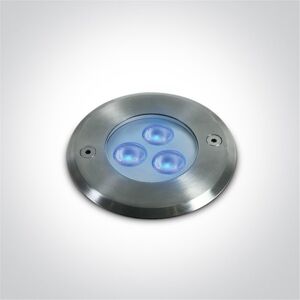 One Light Empotrable Led Bajo El Agua  69066a/bl Acero Inox 3x1w Azul Ip68