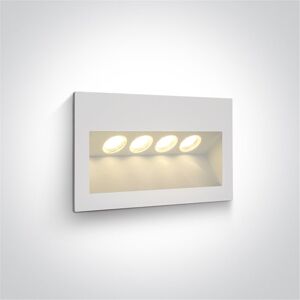 One Light Empotrable Led Señalizacion  68048/w/w Blanco 4x1w 3000k Ip65