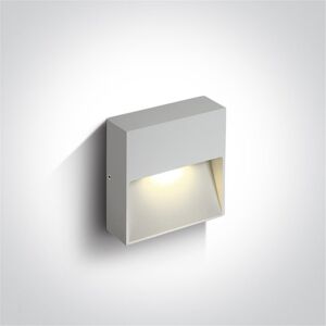 One Light Aplique Led Pared  67359a/w/w Blanco 3w 3000k Ip54