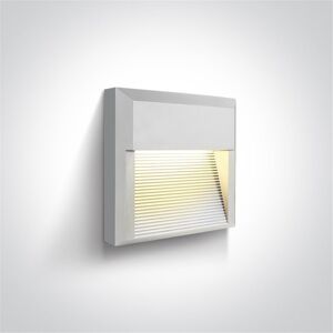 One Light Aplique Led Pared  67430a/w/w Blanco 8w 3000k Ip65