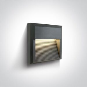 One Light Aplique Led Pared  67430a/an/w Antracita 8w 3000k Ip65