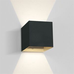 One Light Aplique Led Pared  67398c/b/w Negro 2x3w 3000k Ip54