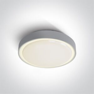 One Light Plafon Led Superficie  67280bn/g/w Gris 30w 3000k Ip65