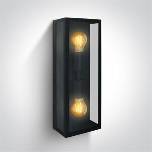 One Light Aplique Vintage Exterior Pared  67406b/b Negro Ip43