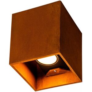 Slv Aplique Led Pared 14w  Rusty Cuadrada Up/down 1004650 Oxido