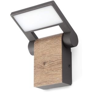 Faro Aplique Superficie  Barcelona Wood Led 74455 Gris Oscuro