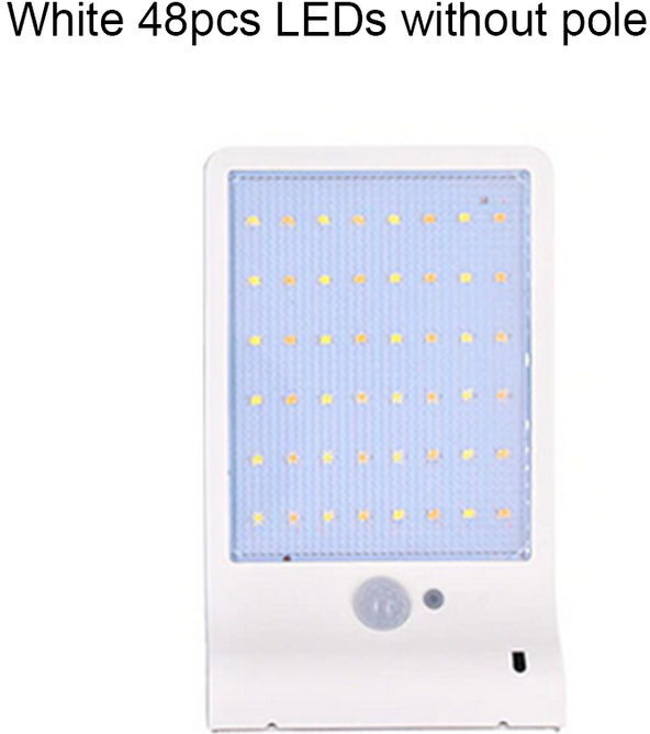 ASUPERMALL 48 LED del sensor de movimiento PIR con energia solar pared de luz con