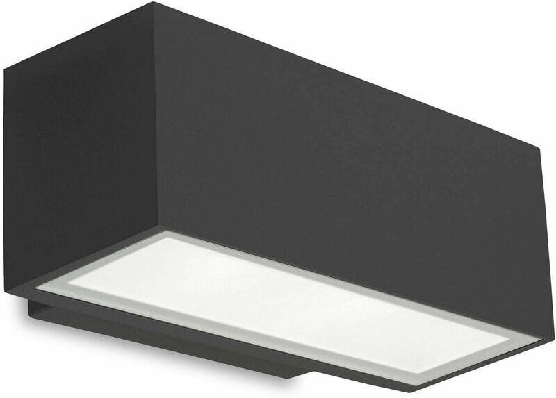 05-LEDS C4 Aplique de pared Afrodita Led de 11.5W, aluminio y vidrio, gris urbano