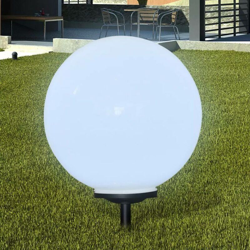 HOMMOO Lámpara solar de jardín en forma de bola con LED, 50 cm