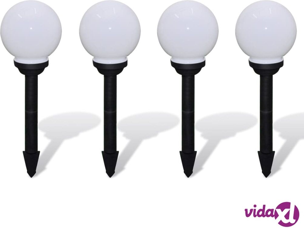 vidaXL Puutarhan polkuvalaisin aurinkovoima pallo LED 15 cm 4 kpl