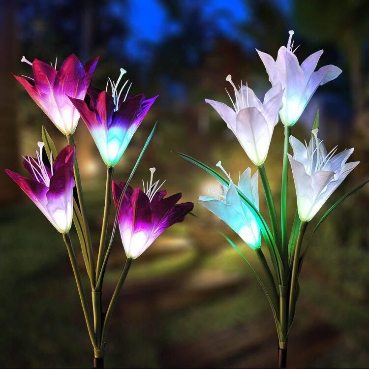 Tarvike Lily Flower Shape IP55 LED-ulkovalo, 2 kpl