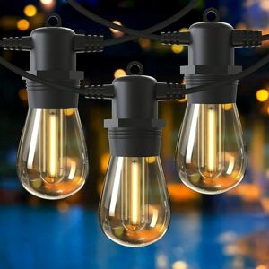 LABLANC 16M 15+1 Ampoules led à économie d'énergie étanche IP65 Guirlande lumineuse Décoration extérieure pour jardin d'été terrasse fête patio café [Classe énergétique a+++] - Publicité