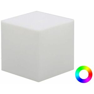 NEWGARDEN Cube lumineux intérieur extérieur Cuby 20 cm Recharge solaire + batterie rechargeable - Blanc - Publicité