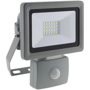 Projecteur led 20W Gris - Avec détecteur de mouvement - IP44 Elexity Gris