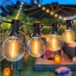 Guirlande Lumineuse Extérieure,15M Guirlande Guinguette LED G40 Ampoules 25+1 Rechange,Guirlande Exterieur Étanche,Guirlande Decorative Raccordable pour Jardin,Fête,Soirée,Terrasse,Noël,Blanc Chaud - Publicité