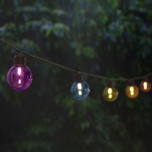 CÉMONJARDIN Guirlande lumineuse solaire 40 ampoules de couleurs - Multi-couleurs - Publicité