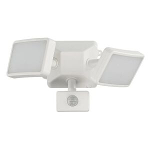 QIYAO Lampes de sécurité pour l'extérieur avec détecteur de mouvement, projecteur à led 1600LM avec pir, double éclairage de sécurité blanc froid pour - Publicité