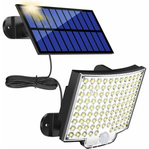 Ersandy - Lampes solaires d'extérieur 106 led avec détecteur de mouvement, étanchéité IP65, angle d'éclairage 120 °, applique murale solaire pour - Publicité