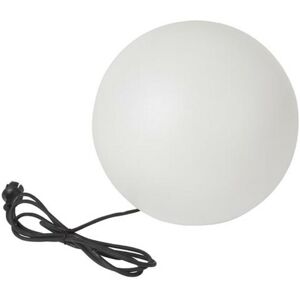 Lampe sphérique, avec piquet, usage intérieur et extérieur, ø 38 cm, câble d'alimentation de 3 m, E27, IP65, blanc - Perel