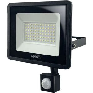 Arum Lighting - Projecteur led 30W Noir détecteur de mouvement extérieur IP65 Température de Couleur: Blanc chaud 2700K - Publicité