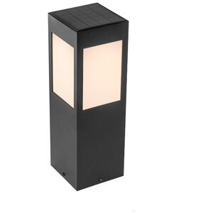 Charlotte - led Lampe detecteur de mouvement solaire solaire - 1 lumière - l 13 cm - Noir - Moderne - éclairage extérieur - Noir - Qazqa - Publicité