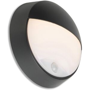 Qazqa - hortus - led Eclairage exterieur avec detecteur de mouvement - 1 lumière - ø 215 mm - Noir - Moderne - éclairage extérieur - éclairage intérieur - Noir - Publicité